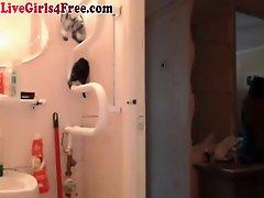 Cute Teen Takes A Shower On Webcam
