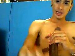 25cm MONSTER COCK, Hot Colombian Boy Self Suck, Ass Fucking