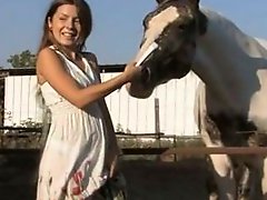 Teenage girl on the farm