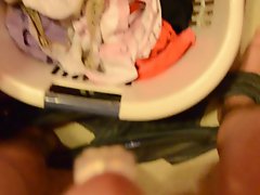 Vibrator taped to cock and cum on twins underwear