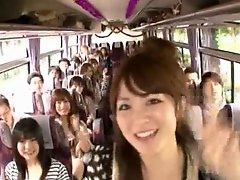 Crazy asian girls have hot bus tour 1