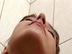 Blowjob and copulate in bathroom