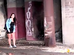 Chick walks down to the river to pee