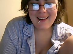 Nerdy Teen With Big Tits Showing Off And Shower on Webecam