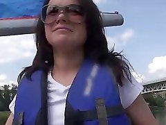 Amateur teen paid cash to fuck on her sailing boat