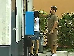 Abella Anderson Blows In A Gas Station