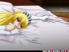 Busty hentai Elf anime drilled monster tentacles toon